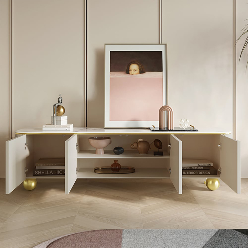 モダンホワイトゴールドTVボード