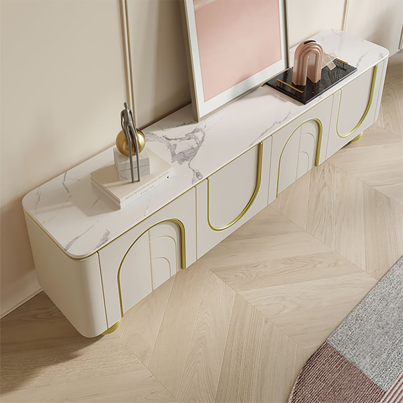 モダンホワイトゴールドTVボード