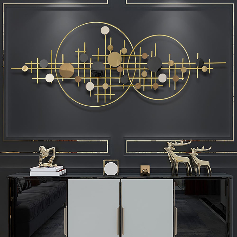 ラグジュアリーラウンドウォールアート