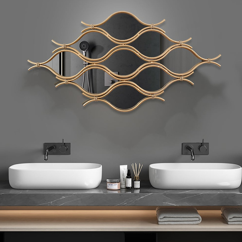 ウェーブフレームウォールミラー