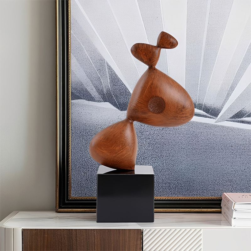 モダンブラウンドッグオブジェ