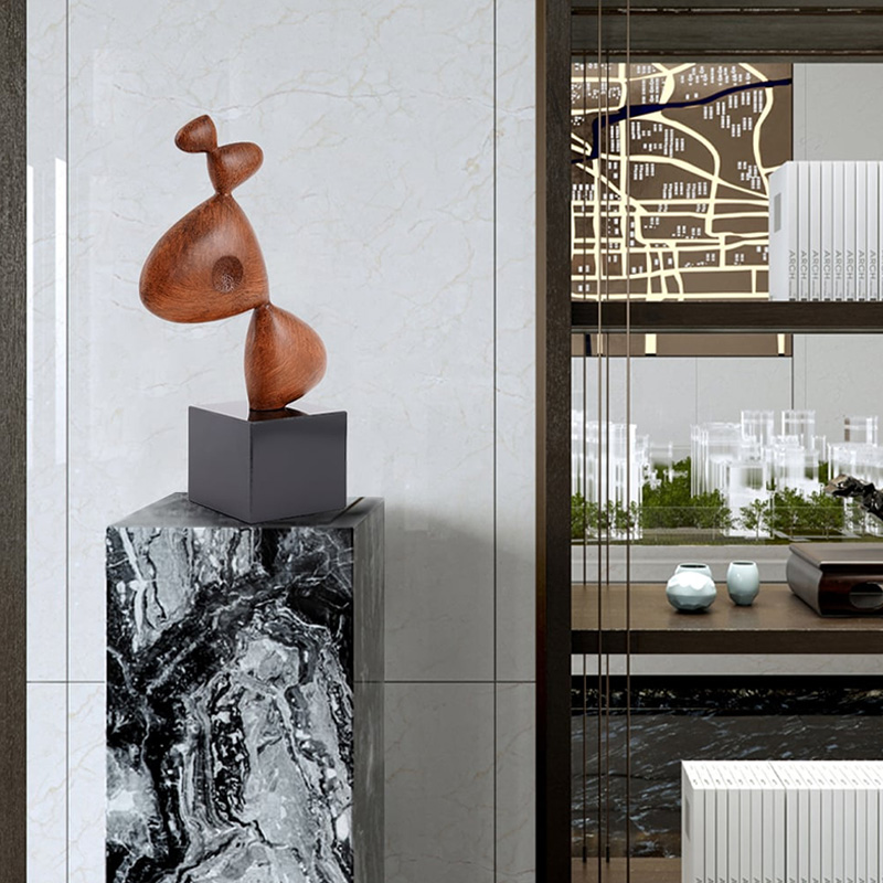 モダンブラウンドッグオブジェ