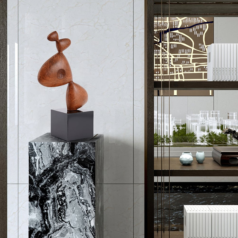 モダンブラウンドッグオブジェ