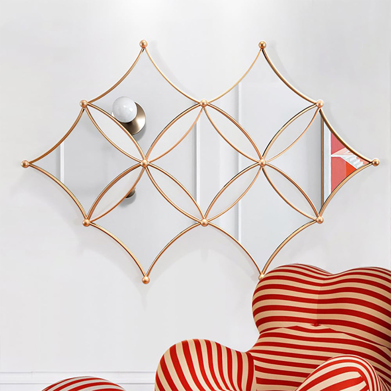 オーバルモチーフ壁掛けミラー