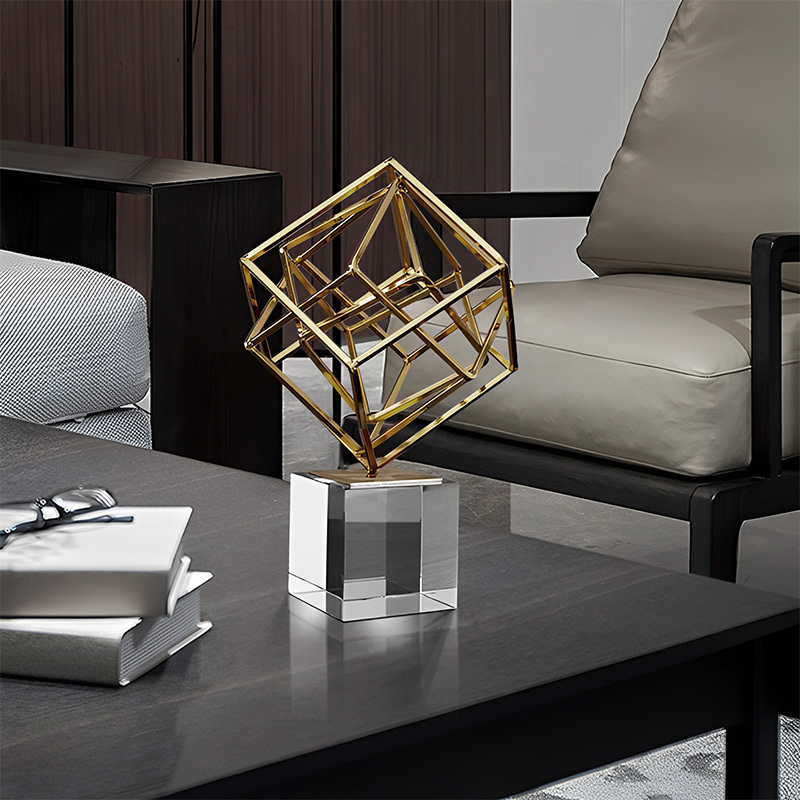 ジオメトリックキューブオブジェ