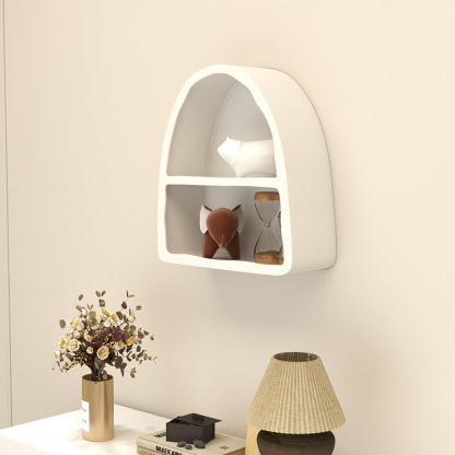 アーチ型壁掛けホワイトシェルフ