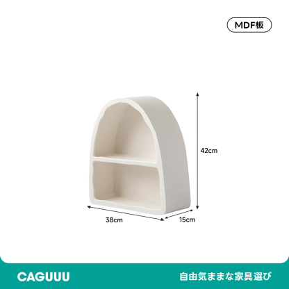 アーチ型壁掛けホワイトシェルフ