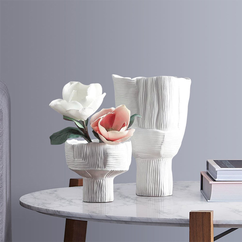 ホワイトストライブ花瓶セット