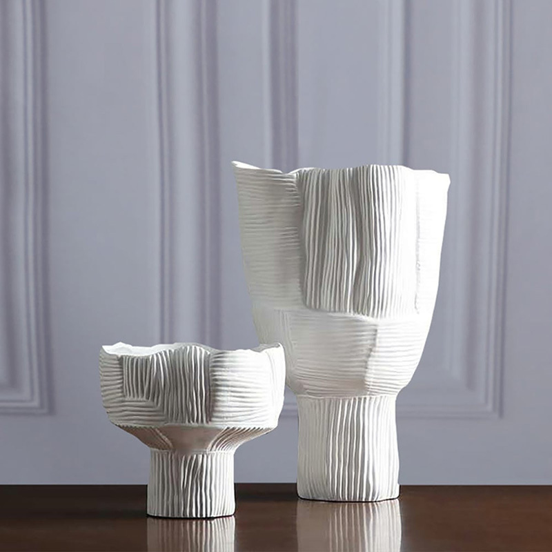 ホワイトストライブ花瓶セット