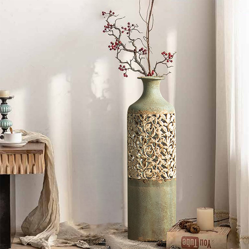 首長の水刺し　58cm　置物　花瓶　透明な緑色 白いガラスの水仙の花の置物：机の上の花の彫刻 - Etsy 日本