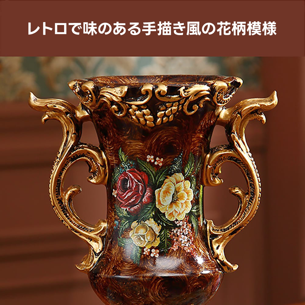 ロココ調フラワーベースセット