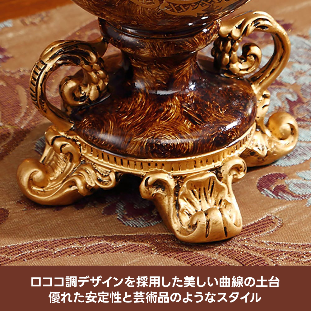 ロココ調フラワーベースセット