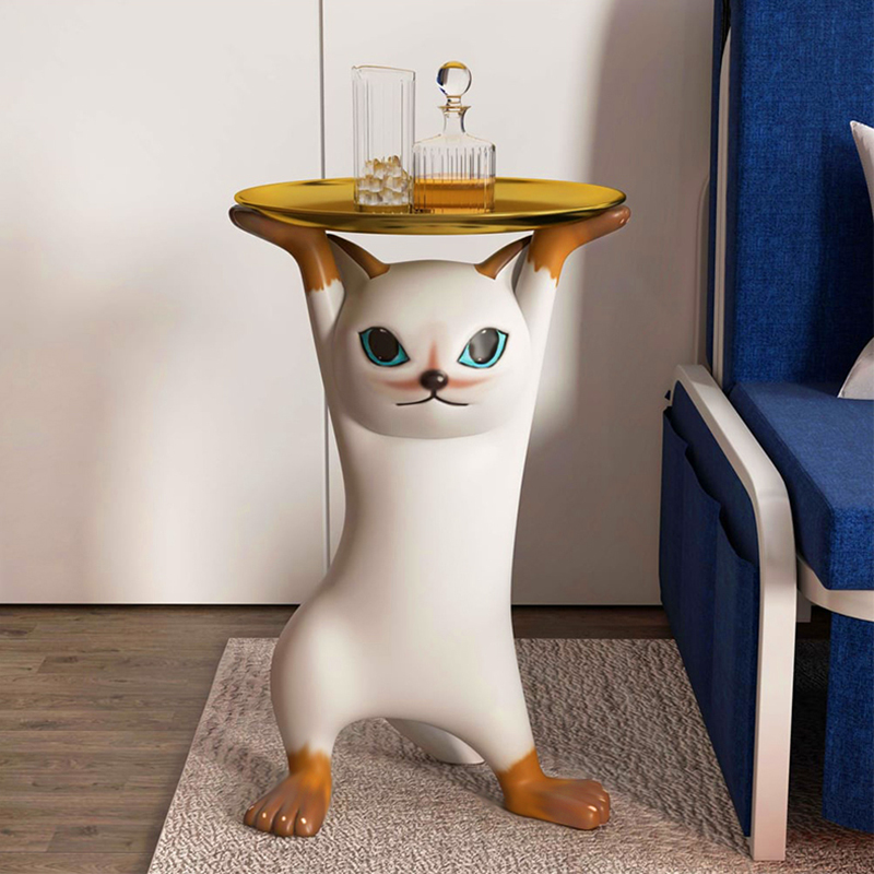 キャットデザインサイドテーブル