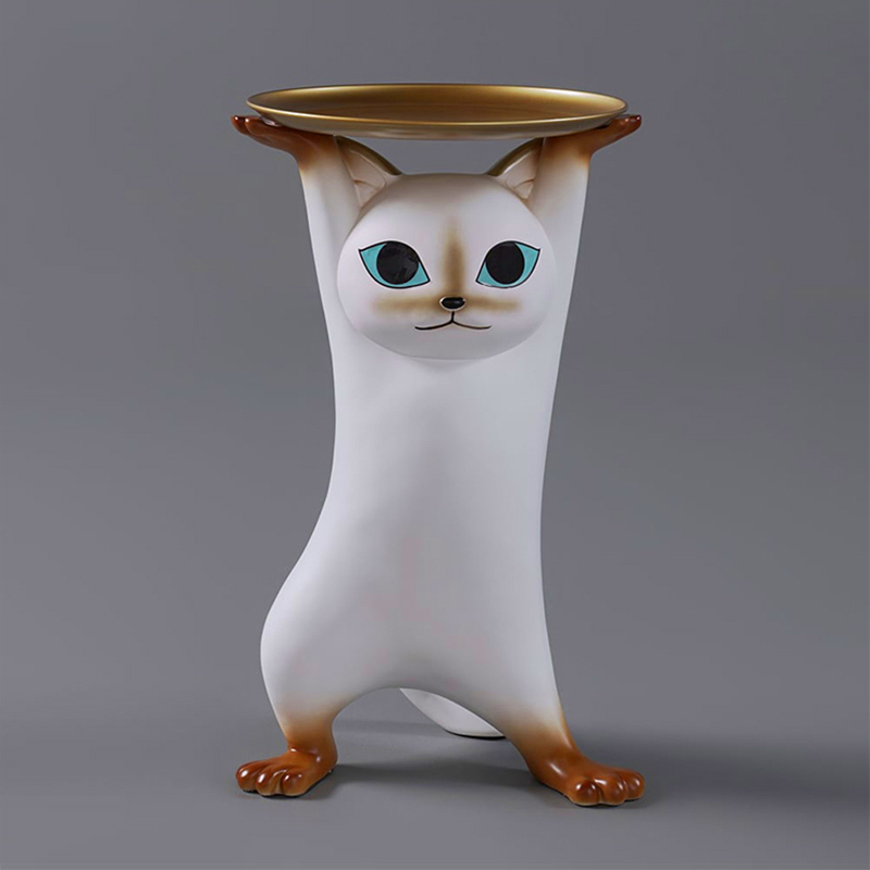 キャットデザインサイドテーブル | 愛らしい猫モチーフが映える