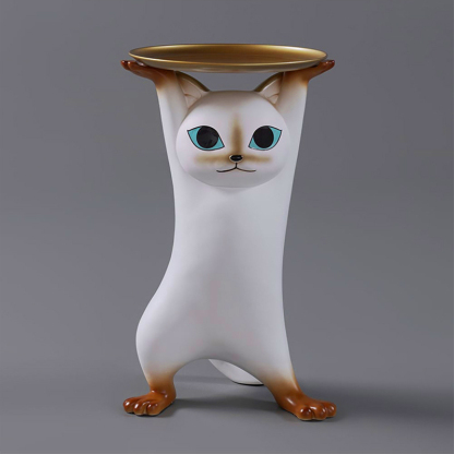 キャットデザインサイドテーブル | 愛らしい猫モチーフが映える