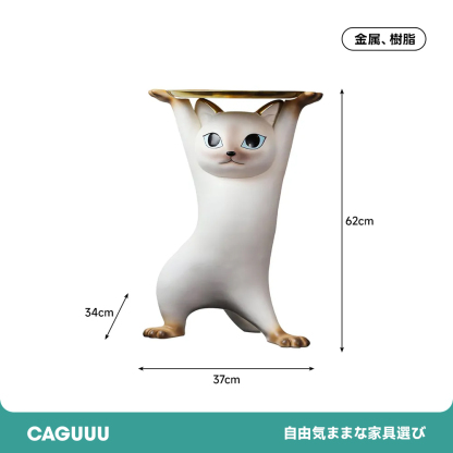 キャットデザインサイドテーブル