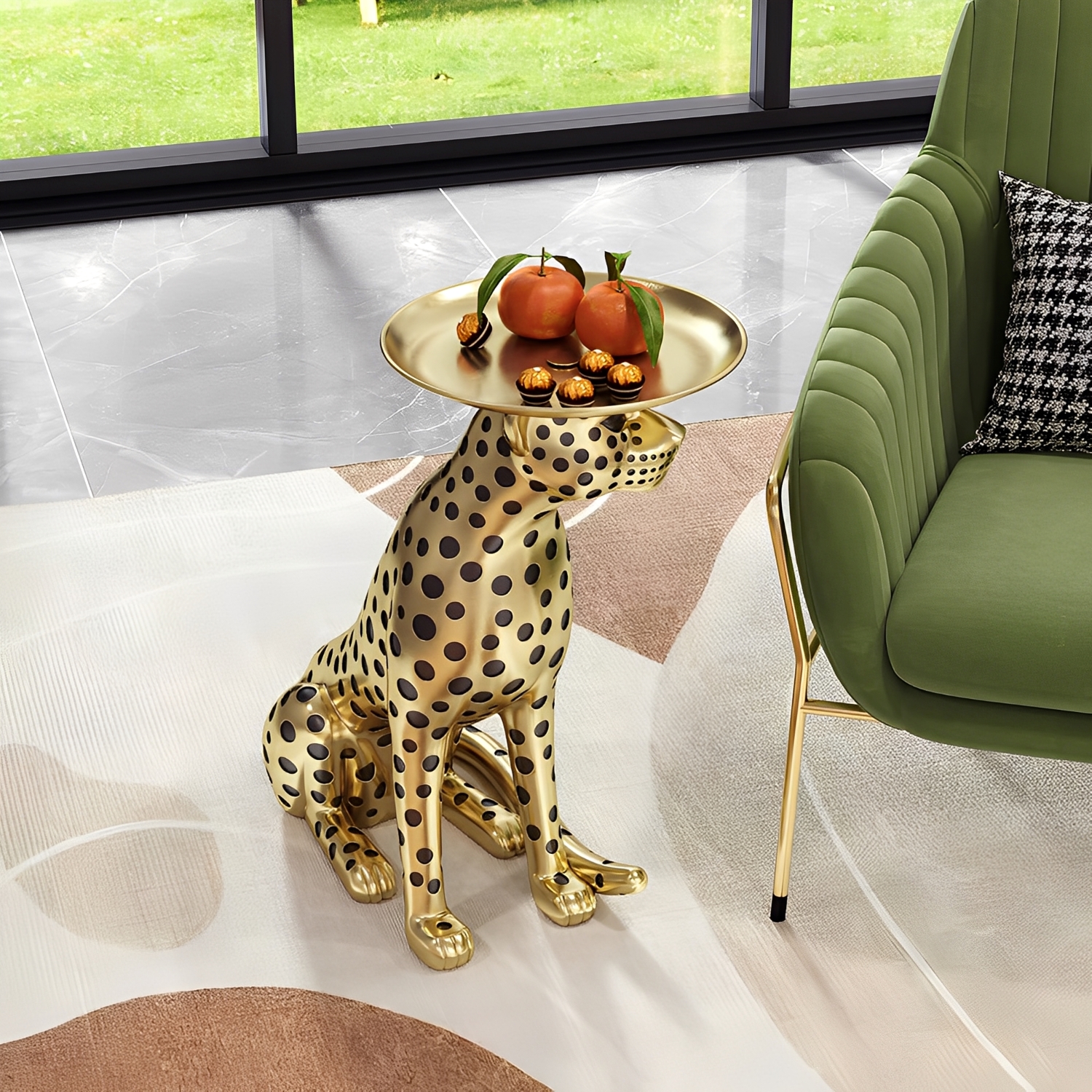 パンサーデザインサイドテーブル | 豪華で個性的なインテリアに映える