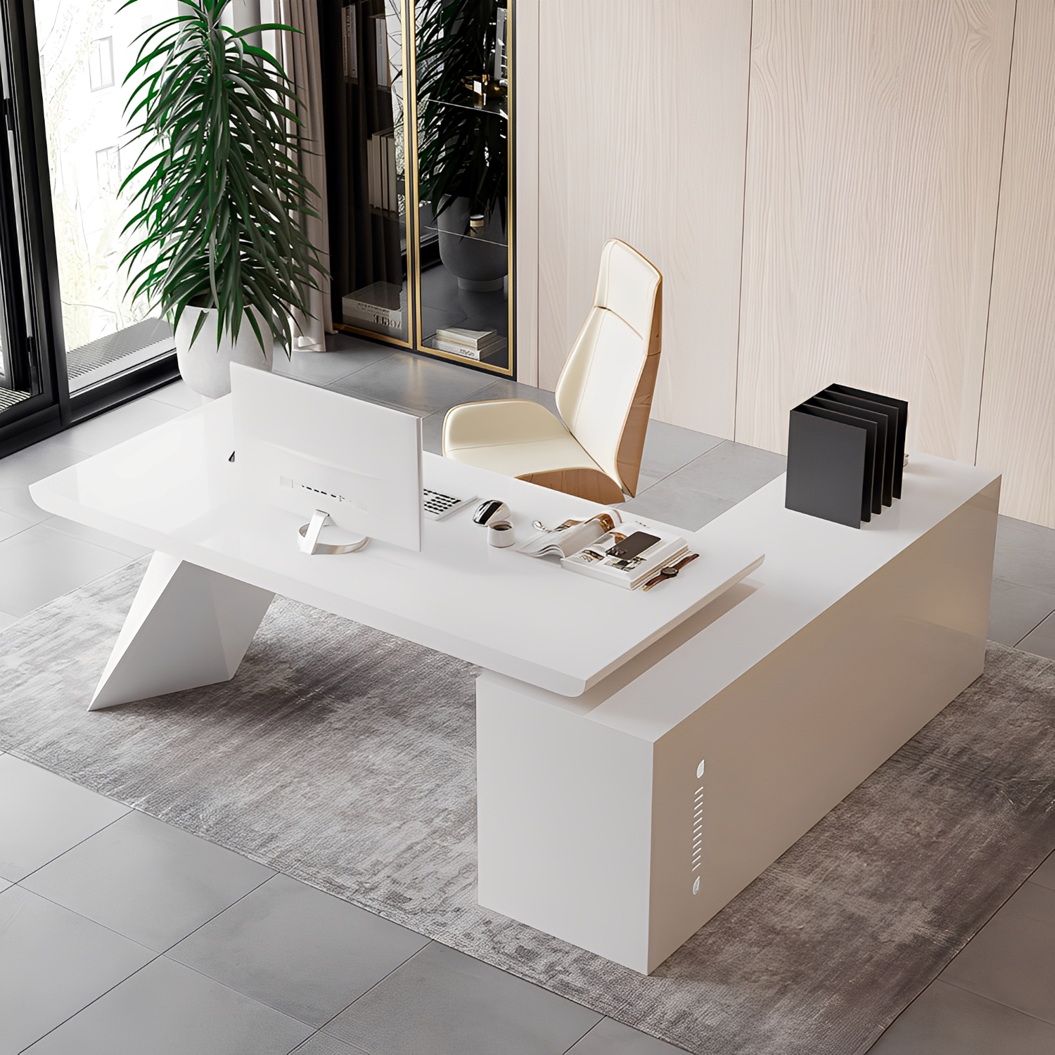 美品✨稀少デザイン❣️バンブー格子×ガラス天板テーブル ローテーブル 座卓 livingut_291138