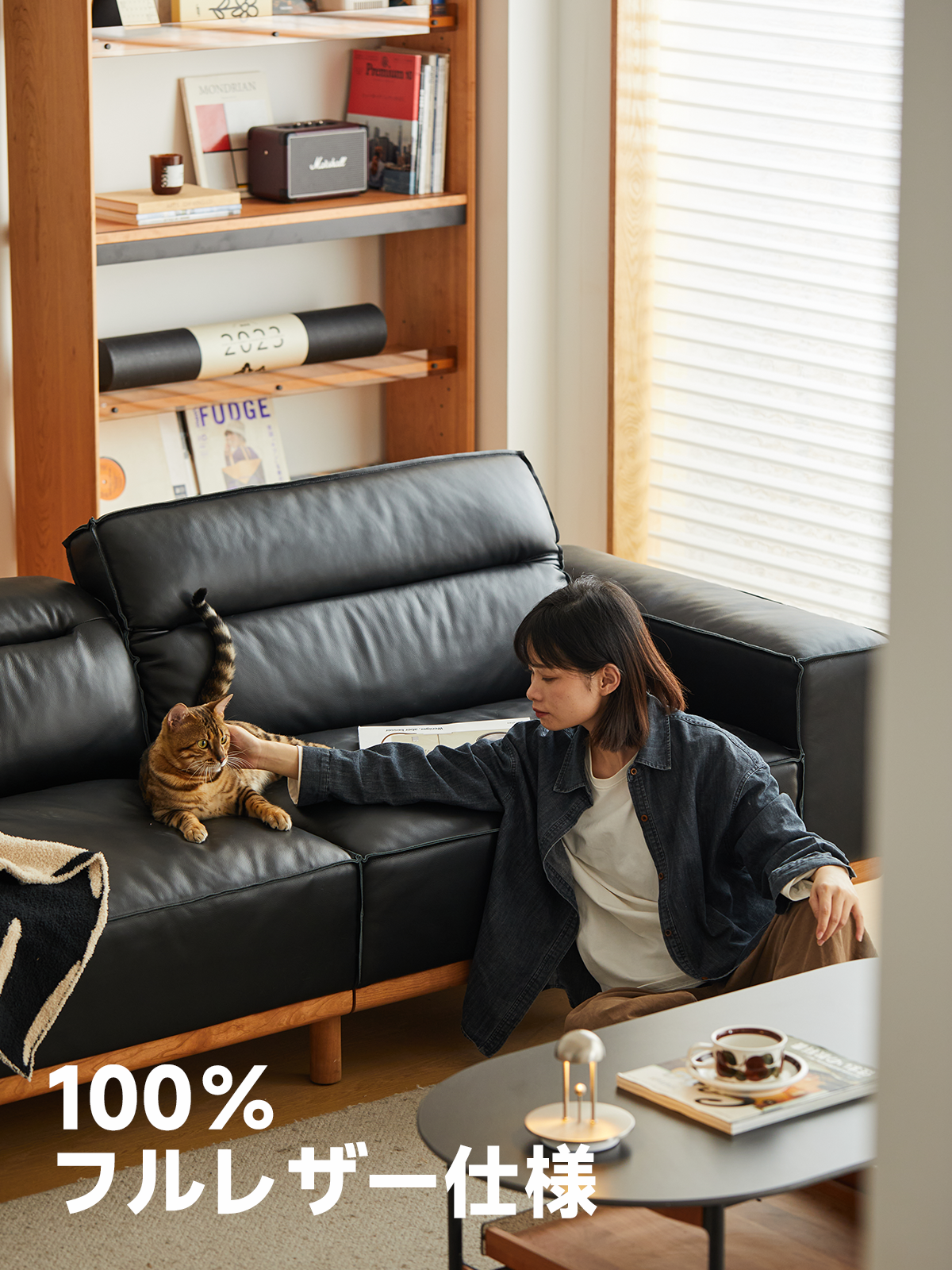 ブラック合成皮革ソファセット 3人掛け レザーソファ 合皮 ソファー 3