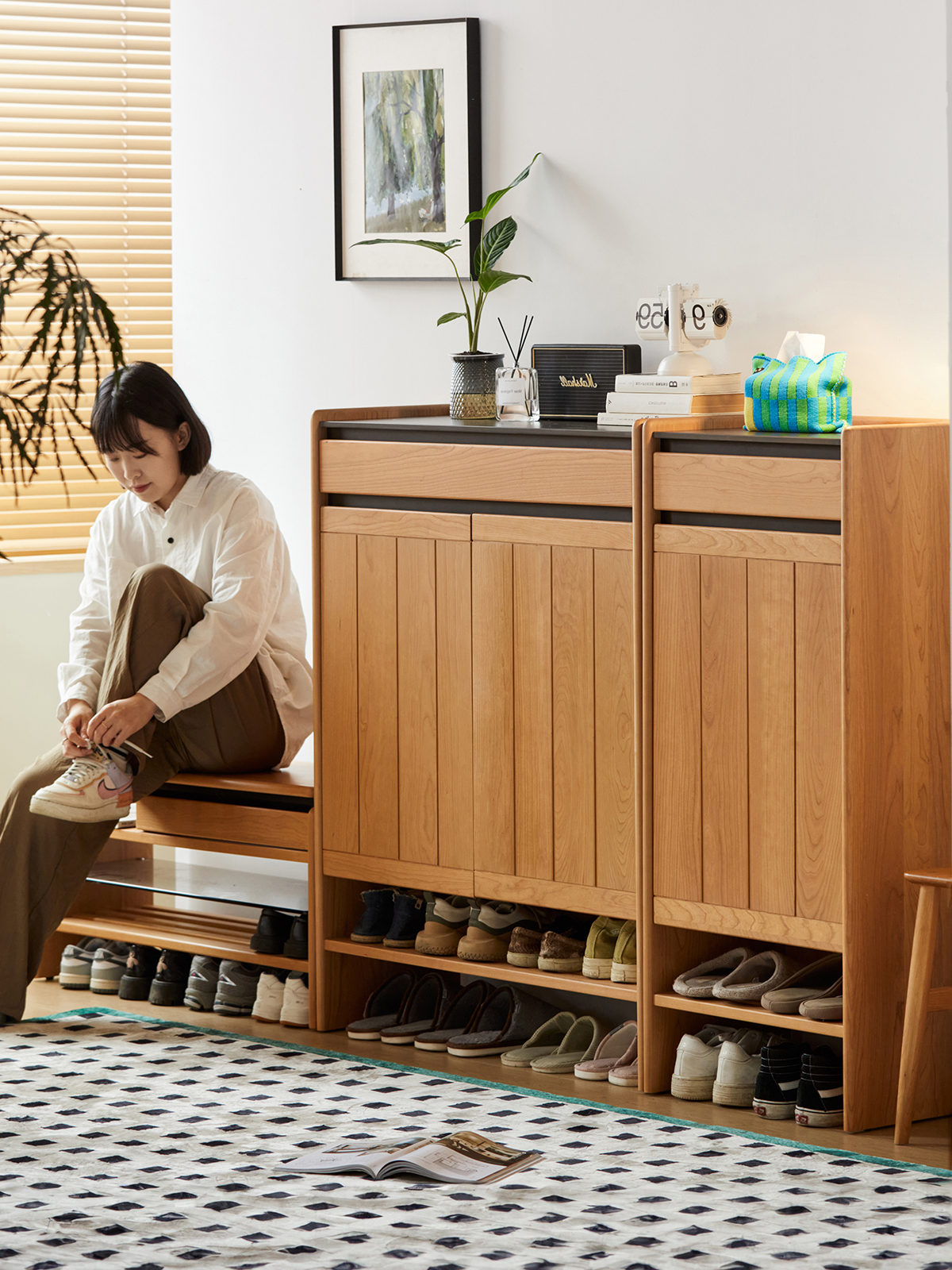 Woody Prime Cherry 大容量チェリーウッドシューズボックス – CAGUUU