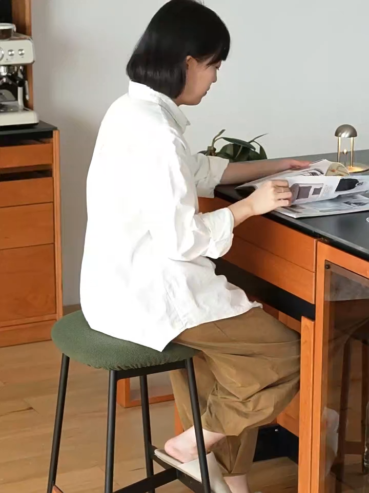 Woody Prime Cherry スチール脚カウンターチェア シンプルモダン