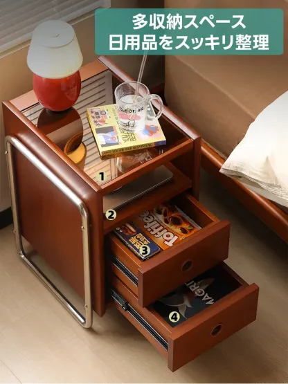 【OUTLET品】Woody Prime Vintage Box ウッドサイドチェスト多収納スペース日用品をスッキリ整理YOU ARE YOUR BEST FRIEND3인idoVh