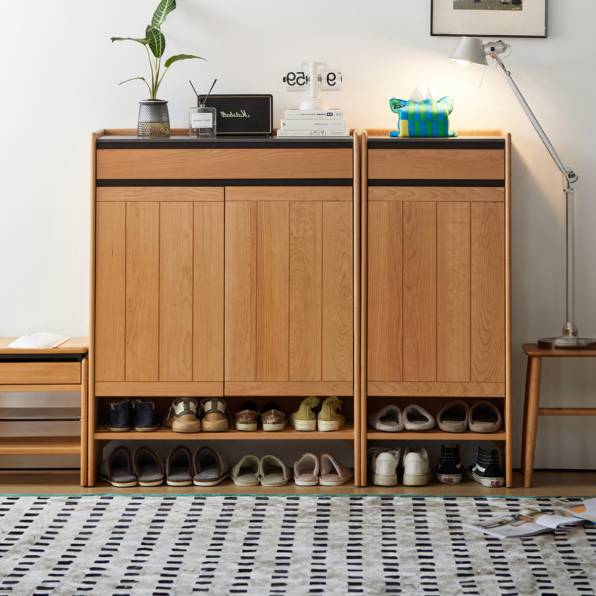 Woody Prime Cherry 大容量チェリーウッドシューズボックス