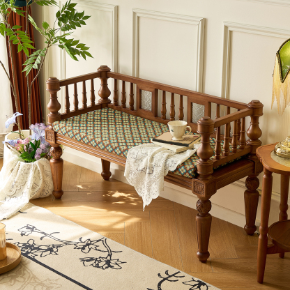 ガラス装飾ロングベンチ