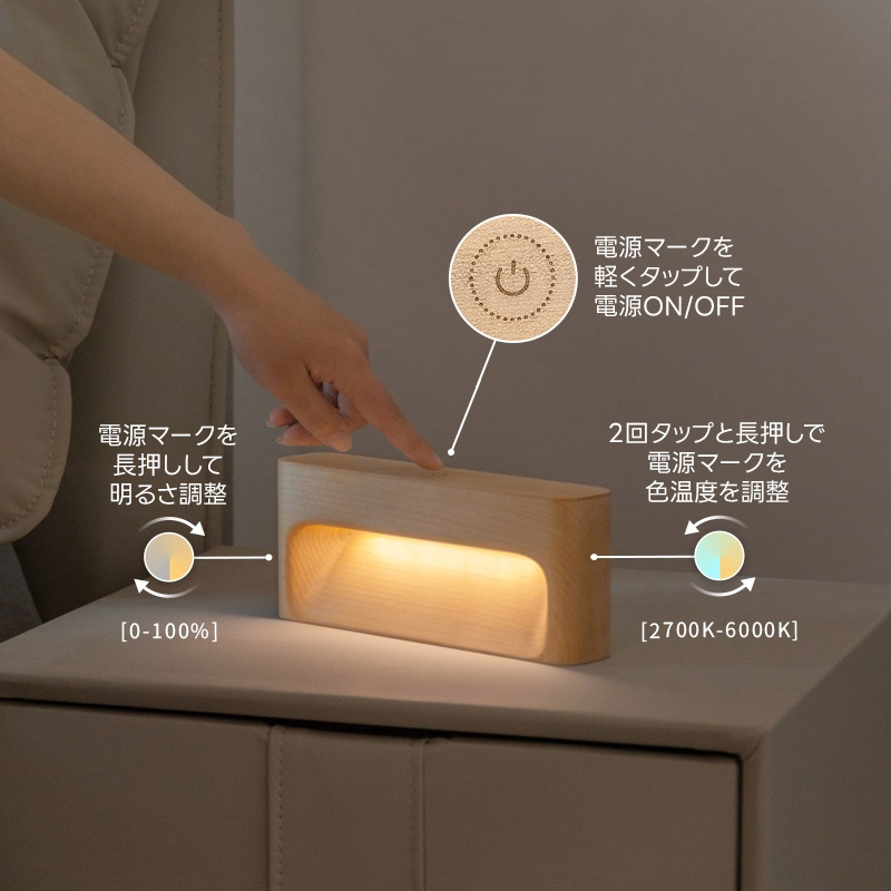 ウッドプレートテーブルランプ