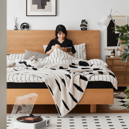 チェリー材 フローティングウッドベッド