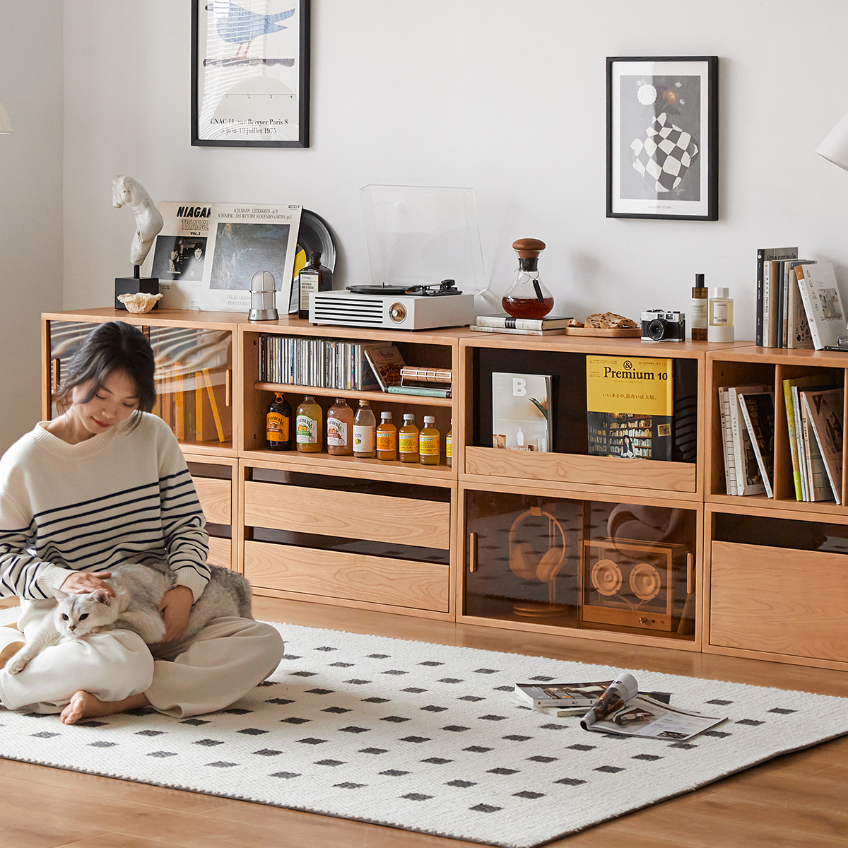 GMHS588○YESWOOD 無垢材 マルチチェスト リビングボード チェスト GMHS588○YESWOOD 無垢材 マルチチェスト リビングボード チェスト