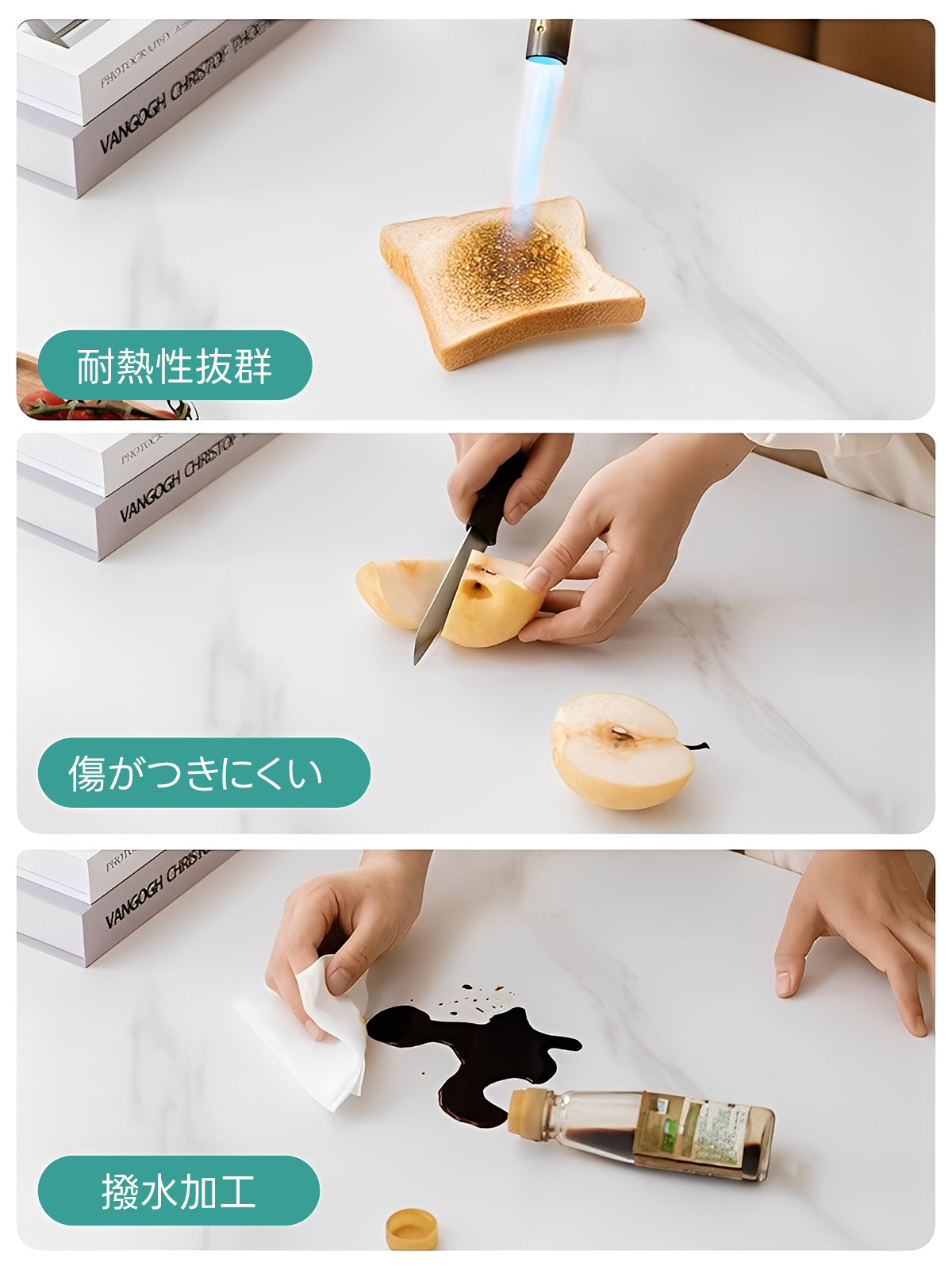 チェリー材 シンプル天然木ダイニングテーブル