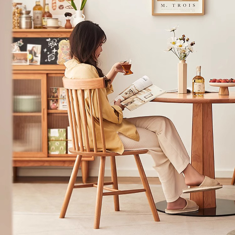 北海道民芸家具【HM626】スピンドル ウィンザーチェア④・椅子・樺材