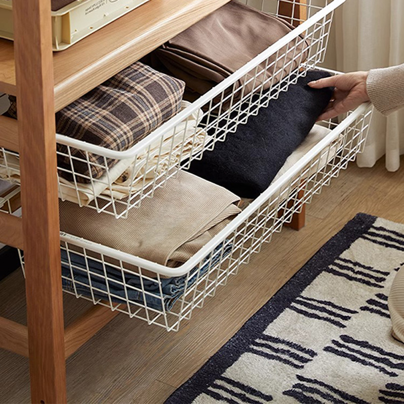 チェリー材 多機能ハンガーラック | チェリー材使用した収納力と高級感