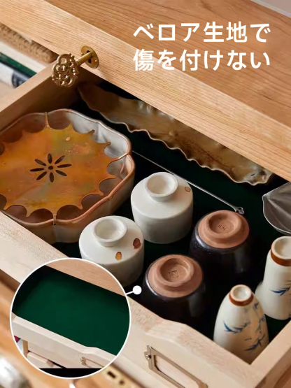 チェリー材 シャッター式キャビネット
