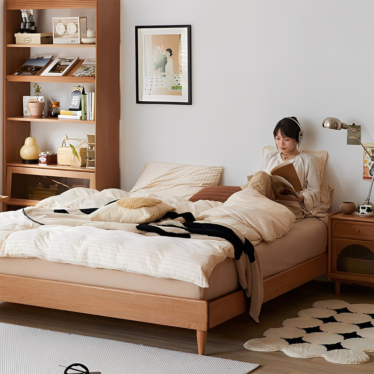 チェリー材 ローベッド