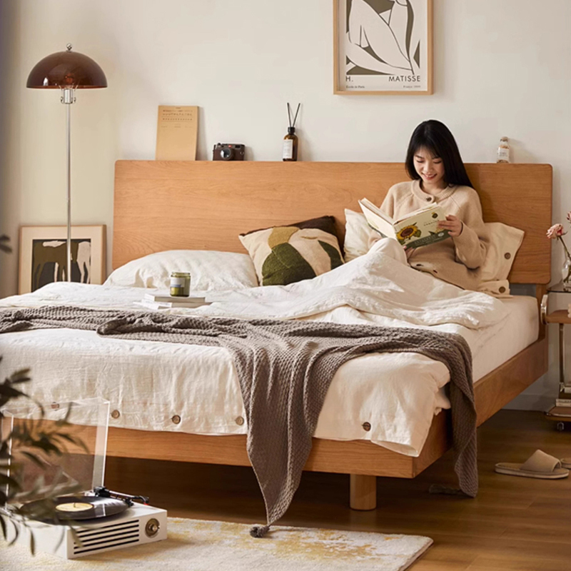 チェリー材 フロートベッドフレーム