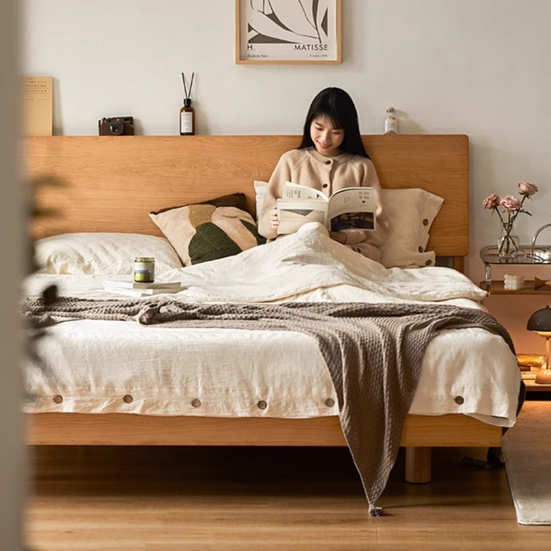 チェリー材 フロートベッドフレーム