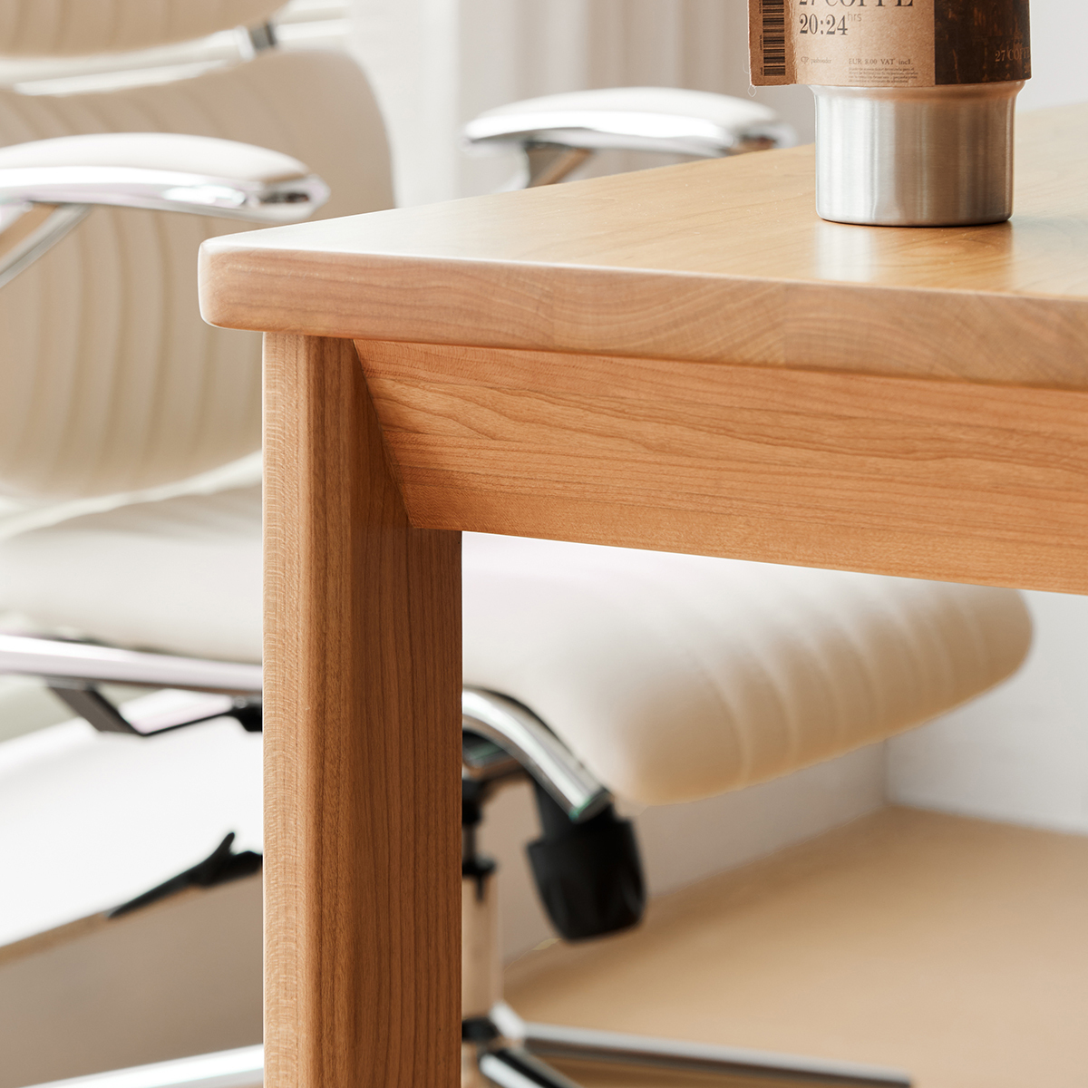 チェリー材 ナチュラルワイドデスク