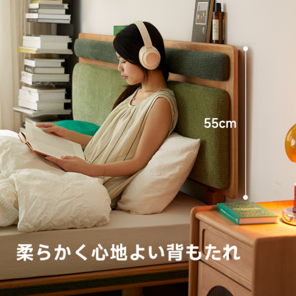 クッションヘッドボードベッド