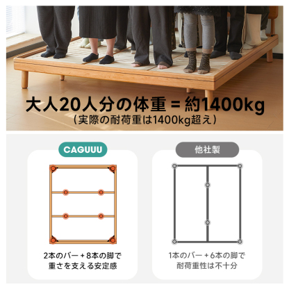 チェリー材 木製ロータイプベッド
