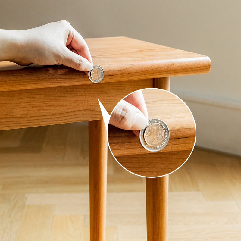 チェリー材 シンプルダイニングベンチ