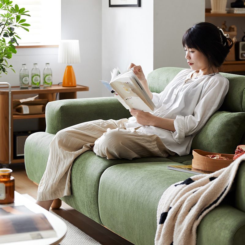 コーデュロイラウンドソファ