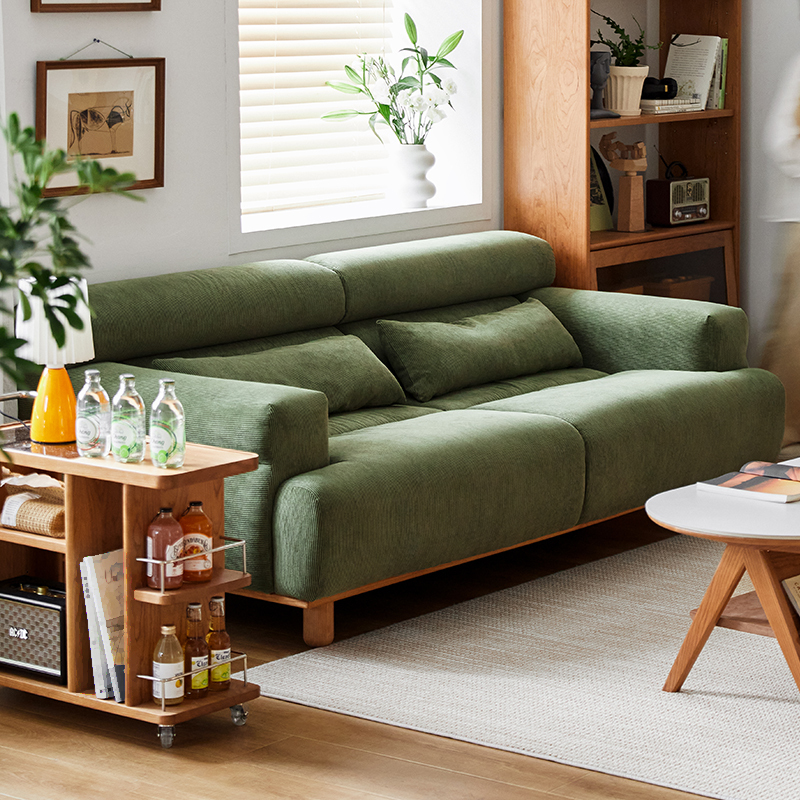 コーデュロイラウンドソファ