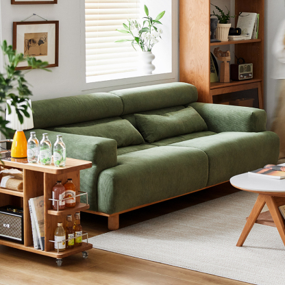 コーデュロイラウンドソファ