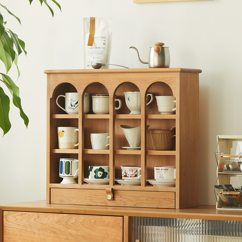 チェリー材 天然木キャビネット