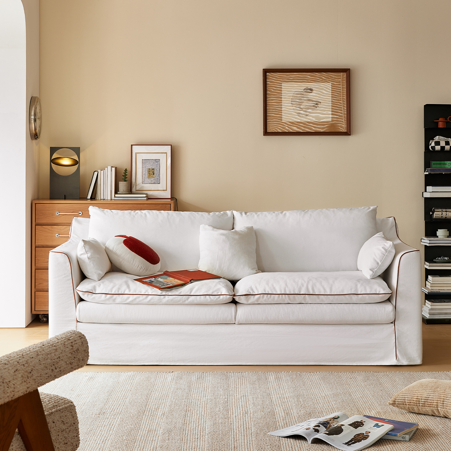 コットンリネンホテルライクソファ