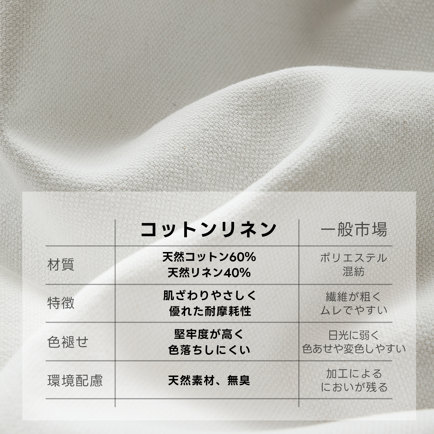 コットンリネンホテルライクソファ