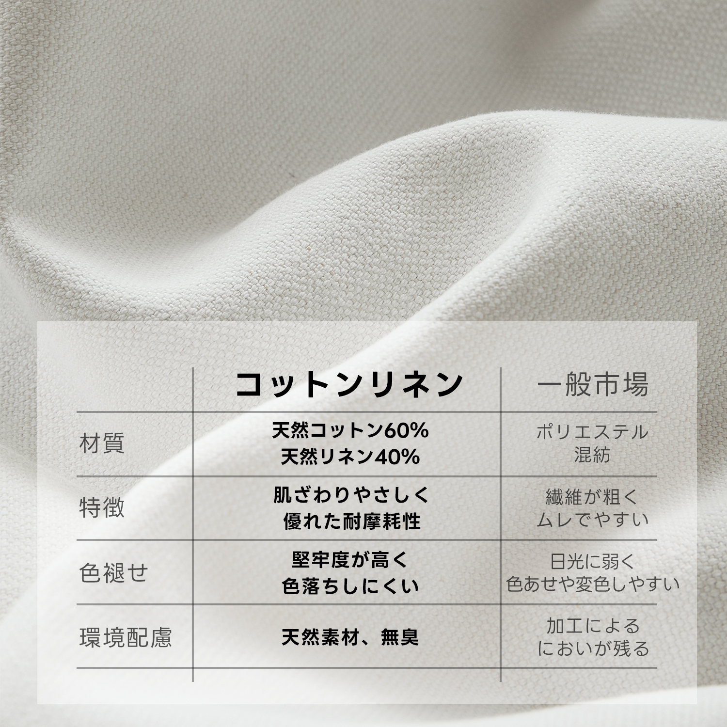 コットンリネンホテルライクソファ