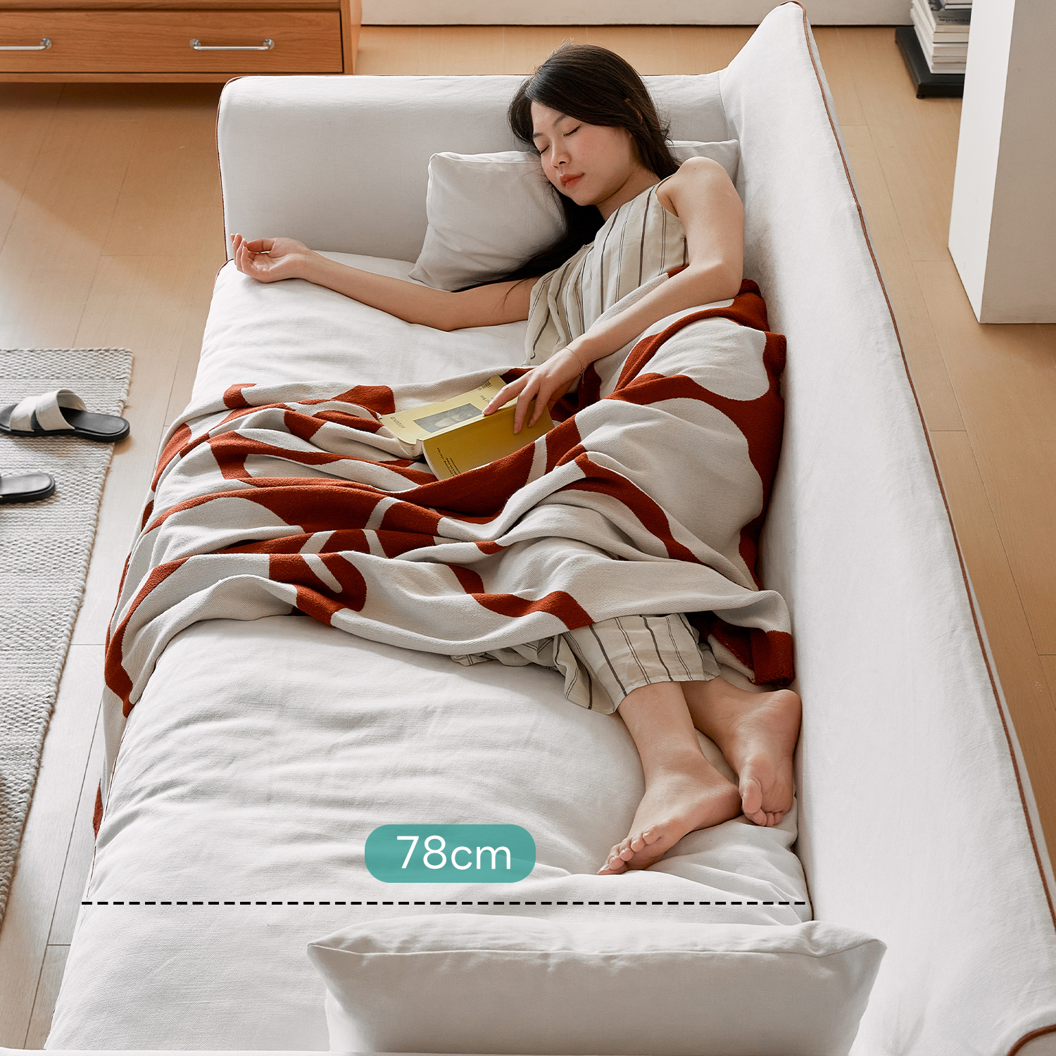 コットンリネンホテルライクソファ